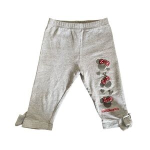 Walt Disney World Authentic Original Gray Minnie Mouse Sweatpants + Headband